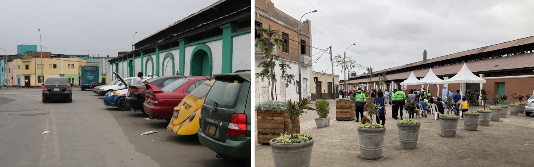 Gambar sebelum dan sesudah di Lima