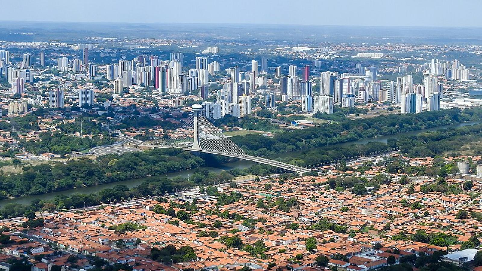 Pemandangan udara Teresina, Brasil