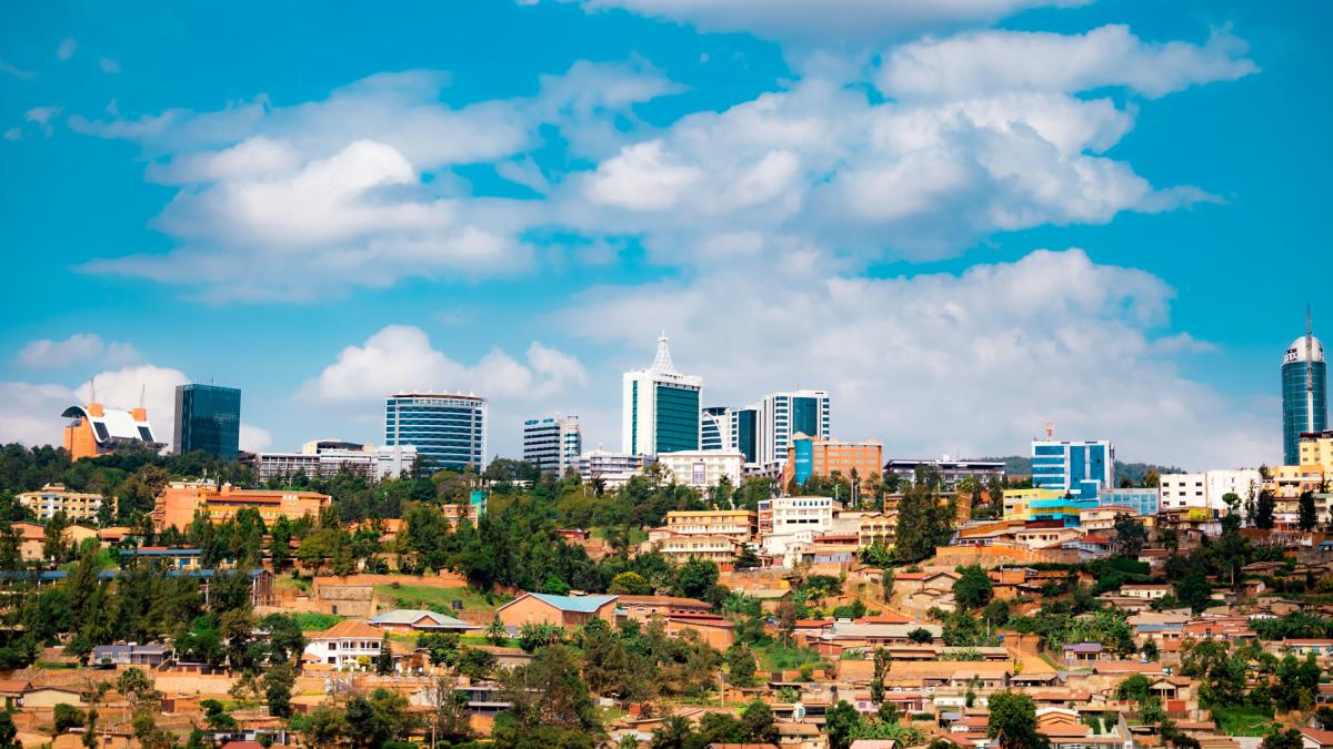 Pemandangan pusat kota Kigali