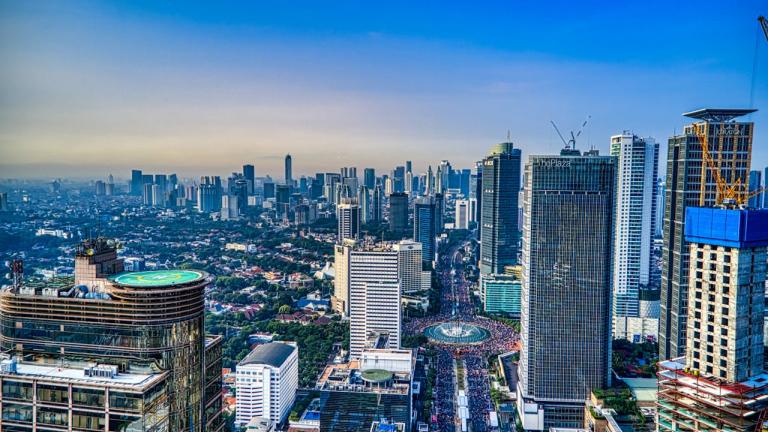 a view of the jakarta cityscape